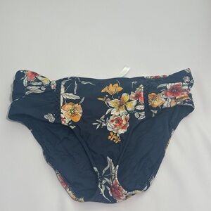 Seafolly Navy Floral Bikini Bottoms